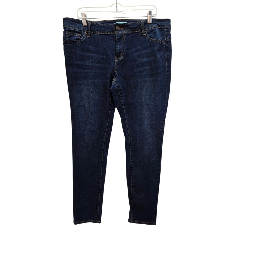 Wax Jean Womens Size 16 Dark Wash Butt I Love You Stretch Skinny Denim 38x30